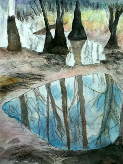 The Cat Slough, painting by Luke Wallin