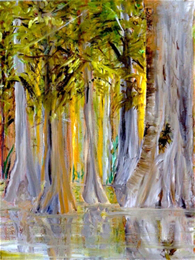 Cypress Light, painting by Luke Wallin