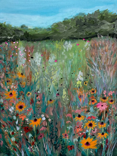 Wildflower Meadow, painting by Luke Wallin